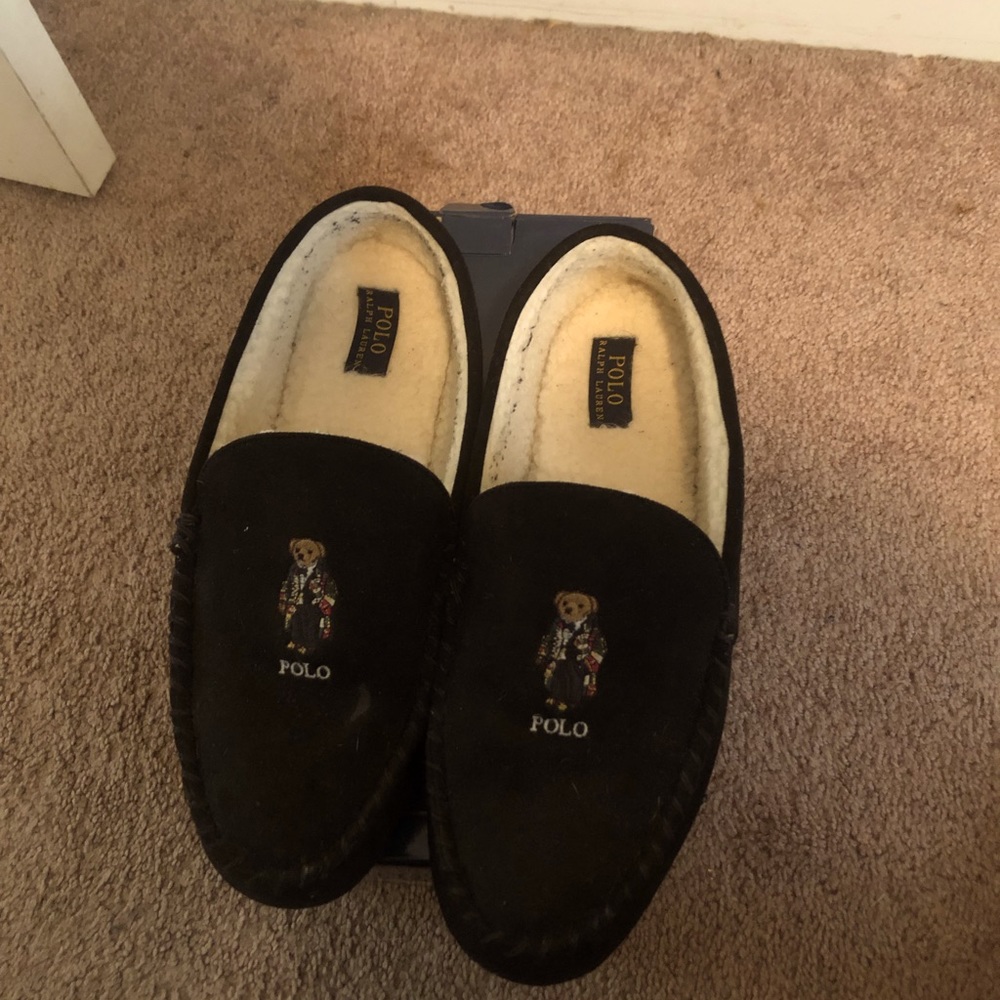 Black polo slides size 13 worn twice
